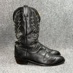 Dan Post Milwaukee Western Cowboy Boots Men's Size 14EW Black Leather Round Toe